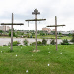 crosses and flags